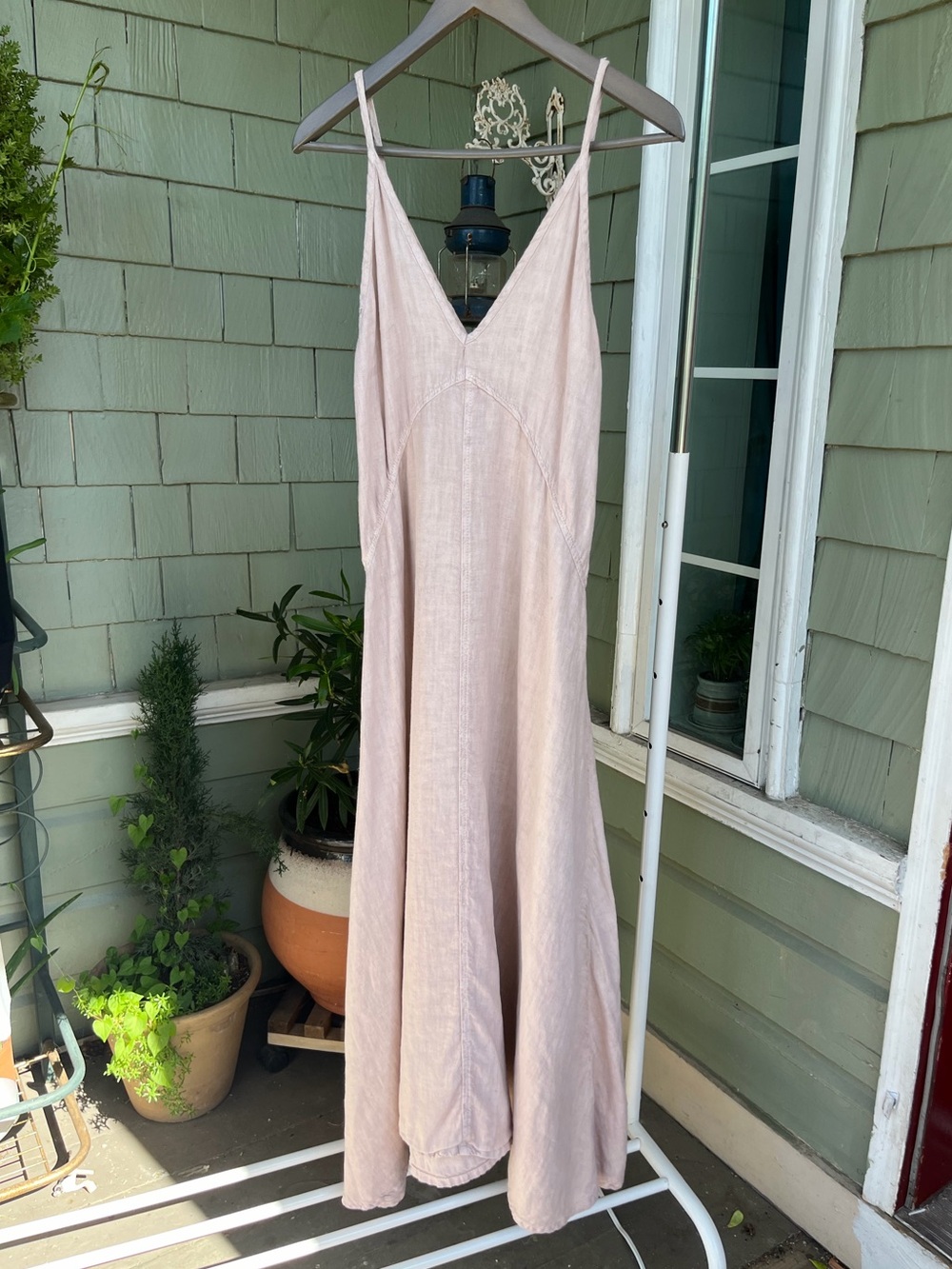 Zara Linen Flowing Sun Dress in Sand